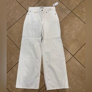 Abercrombie White Wide Jeans